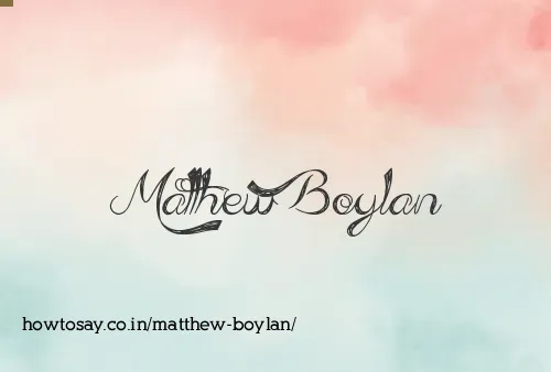 Matthew Boylan