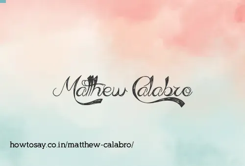 Matthew Calabro