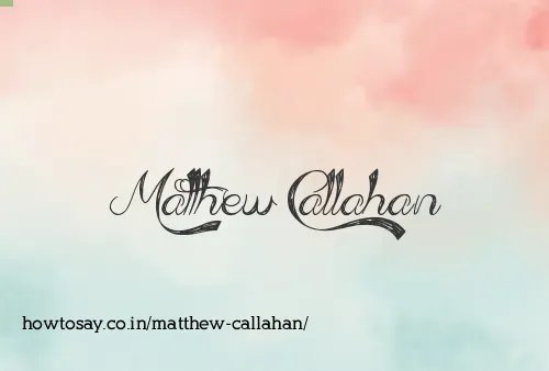 Matthew Callahan