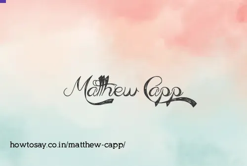 Matthew Capp