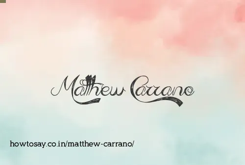 Matthew Carrano