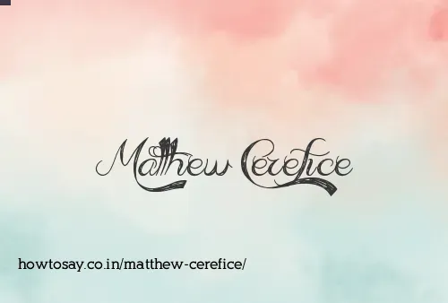 Matthew Cerefice