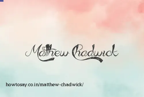 Matthew Chadwick