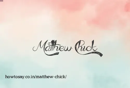 Matthew Chick
