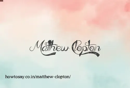 Matthew Clopton