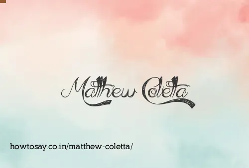 Matthew Coletta