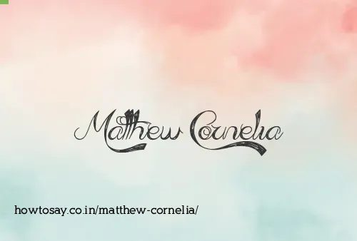 Matthew Cornelia