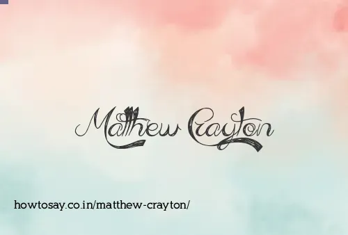 Matthew Crayton