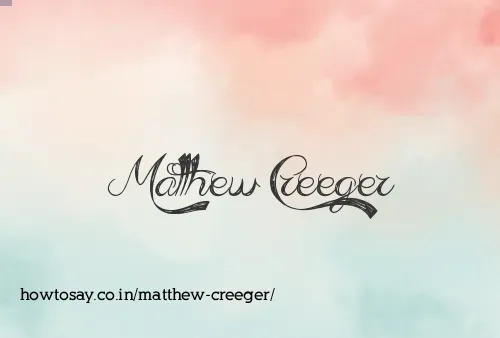 Matthew Creeger