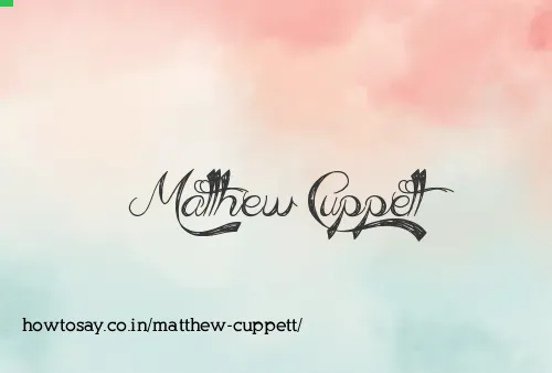Matthew Cuppett