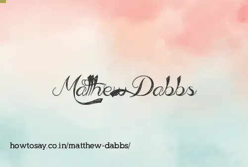 Matthew Dabbs