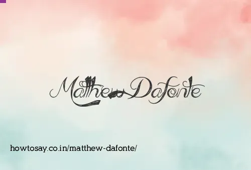 Matthew Dafonte