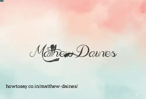 Matthew Daines
