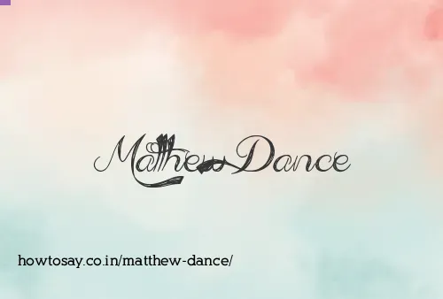 Matthew Dance
