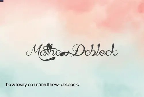 Matthew Deblock