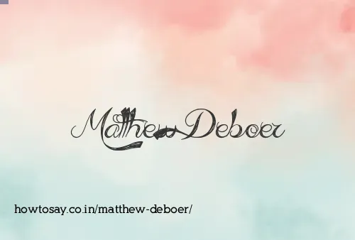 Matthew Deboer