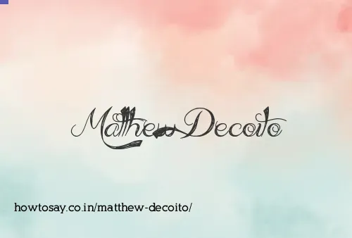 Matthew Decoito