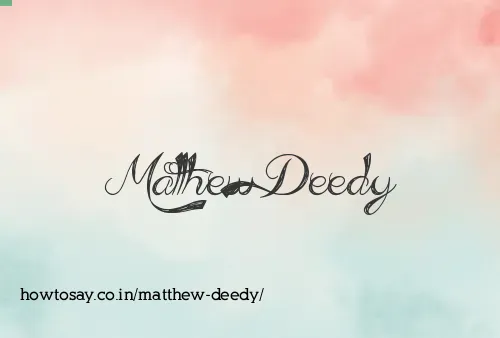 Matthew Deedy