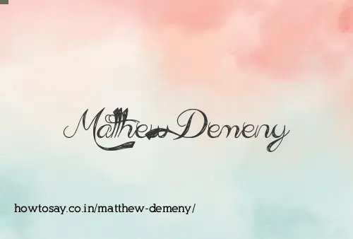 Matthew Demeny