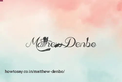 Matthew Denbo