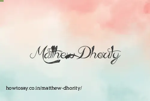 Matthew Dhority