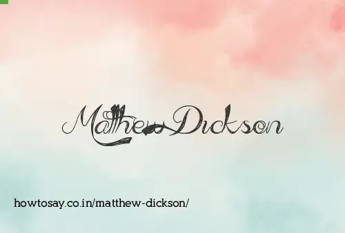 Matthew Dickson