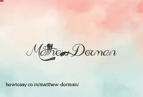 Matthew Dorman