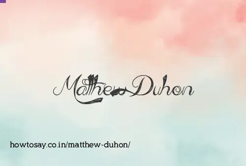Matthew Duhon
