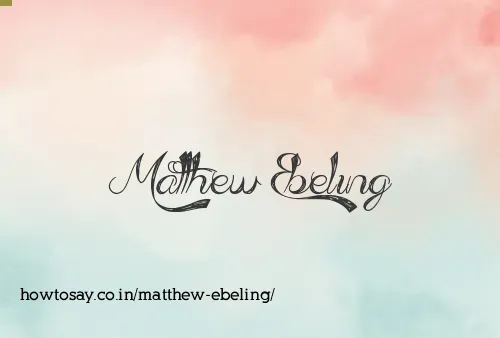 Matthew Ebeling