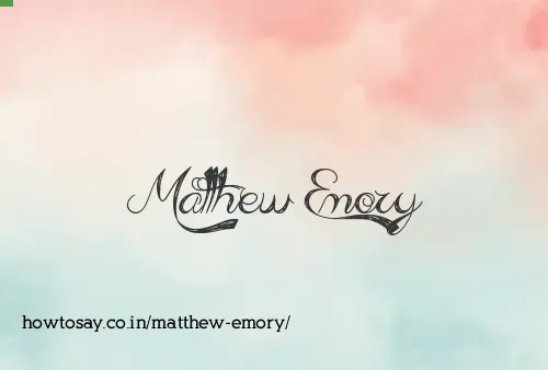 Matthew Emory