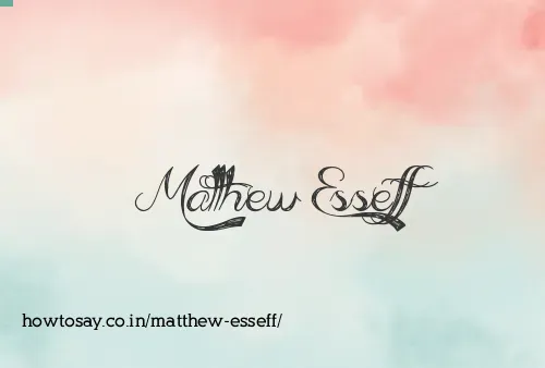 Matthew Esseff