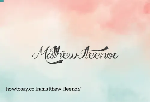 Matthew Fleenor