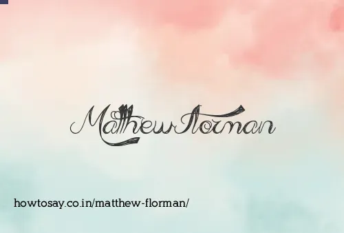 Matthew Florman