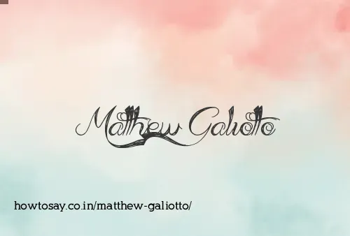 Matthew Galiotto