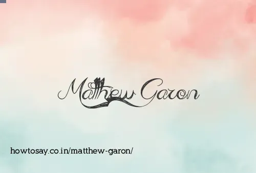 Matthew Garon