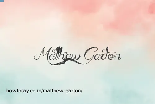 Matthew Garton