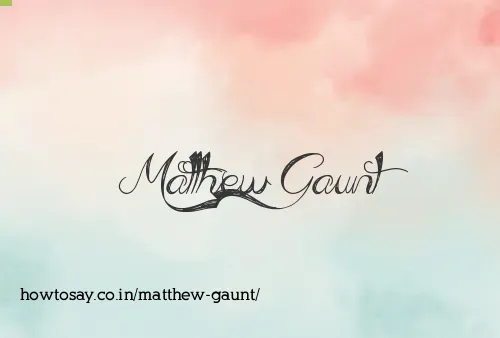 Matthew Gaunt