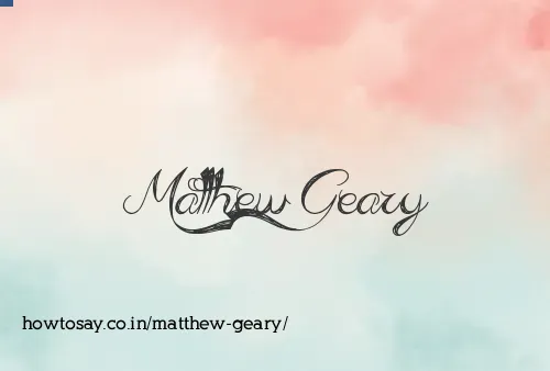Matthew Geary