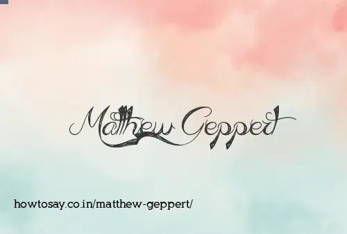 Matthew Geppert