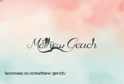 Matthew Gerich