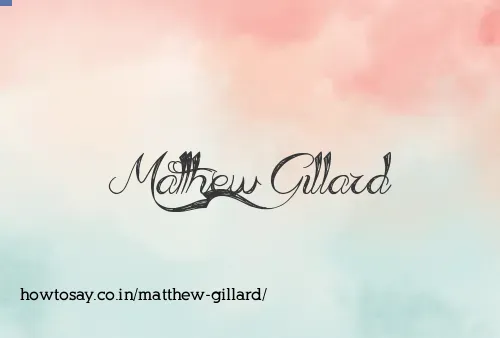 Matthew Gillard