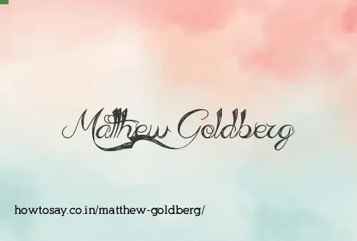Matthew Goldberg