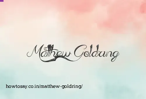 Matthew Goldring