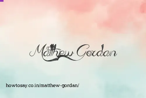 Matthew Gordan