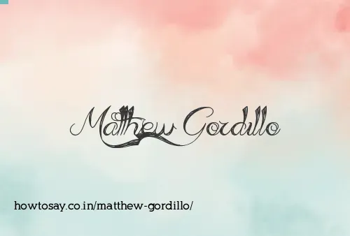 Matthew Gordillo