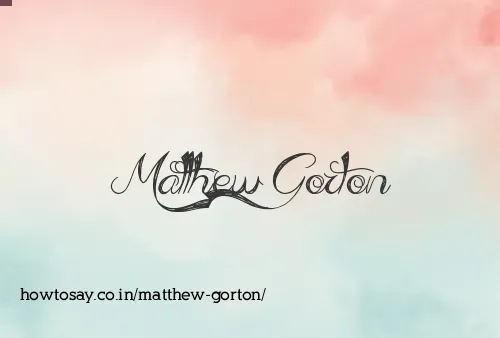 Matthew Gorton