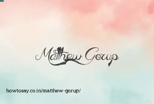 Matthew Gorup