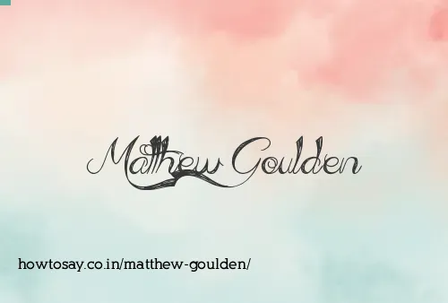 Matthew Goulden