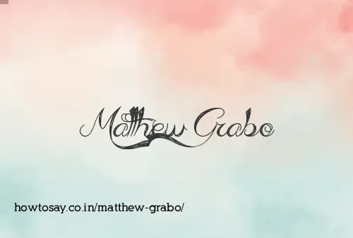 Matthew Grabo