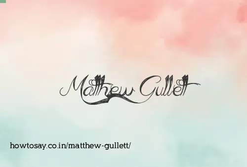 Matthew Gullett